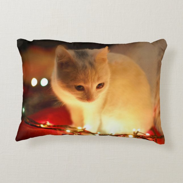 Decorativa almofada de gatinho de Natal (Verso)