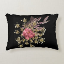 almofada de lançamento de decoração de flores