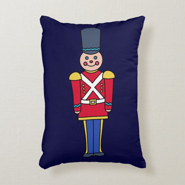Decorativa Almofada de Natal Soldado de Brinquedo  (Frente(Vertical))