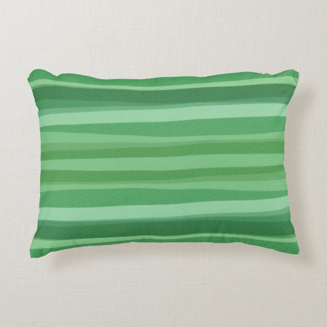 Decorativa almofada de padrão curva verde (Frente)