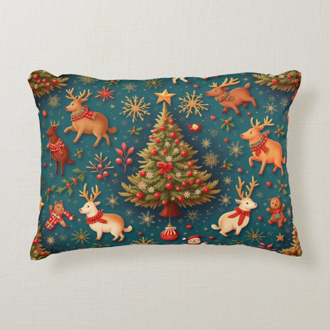 Decorativa Almofada de Travesseiro de Natal (Frente)