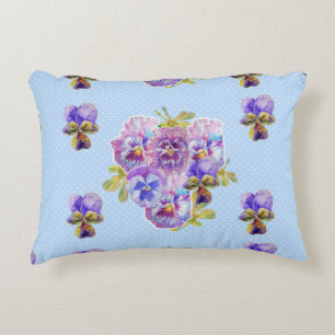Decorativa Almofada Floral Bolinhas chique Azul