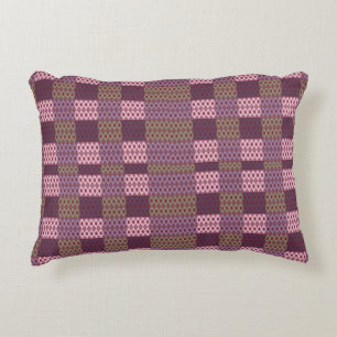 Decorativa Almofada Geométrica de Remendo – Moderno Roxo C
