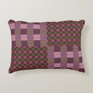 Decorativa Almofada Geométrica de Remendo – Moderno Roxo C
