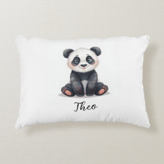Decorativa Almofada Lombar Berçário Panda Bebê com Nome Perso