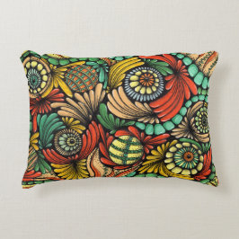 Decorativa Almofada Lombar com Padrão Botânico Artsy Zentangl