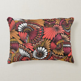 Decorativa Almofada Lombar de Padrão Floral Zentangle Artísti