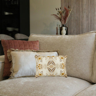 Decorativa Almofada Lombar Floral Fazenda