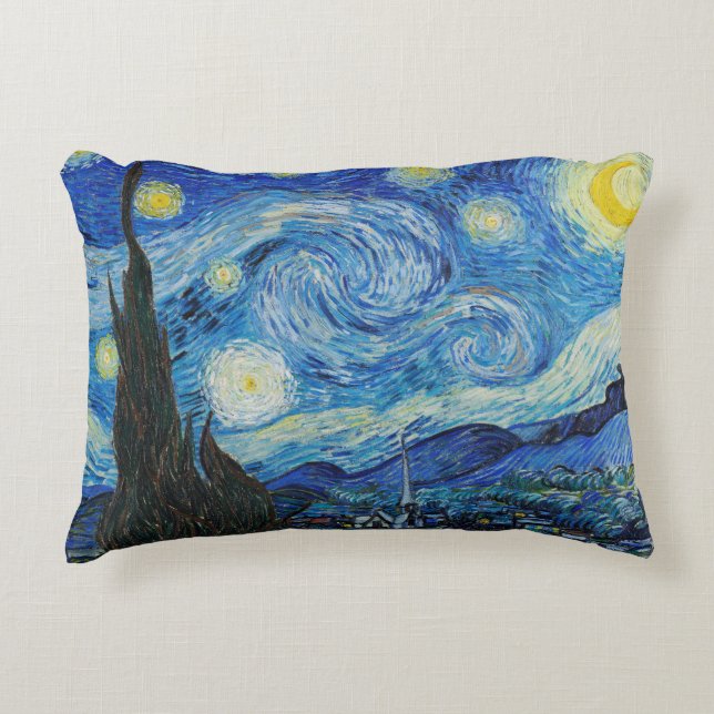 Decorativa Almofada Noite Estrelada Van Gogh (Frente)