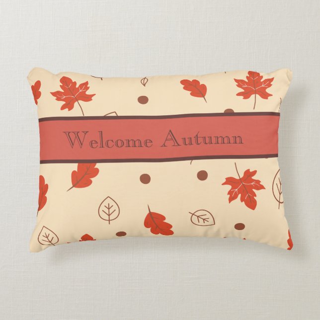 Decorativa almofada tema outono (Frente)