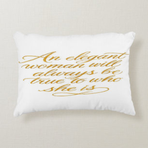 Decorativa Citação Inspiradora para Mulheres Almofada de Arre