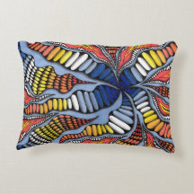 Colorida Almofada Lombar de Arte Neurográfica - Vi