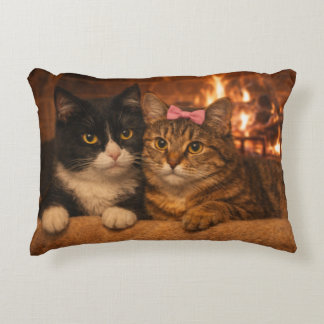 Decorativa Gatos na Lareira – Almofada de Acabamento para Mom