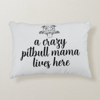 Decorativa mãe pitbull louca - Almofada de Acento