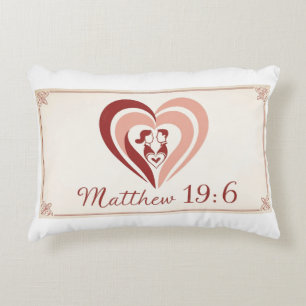 Decorativa Mateus 19:6 Almofada de Acento para Recém-casados