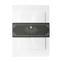 Decorativa Para Convite Faixa de barriga estrela art déco celestial