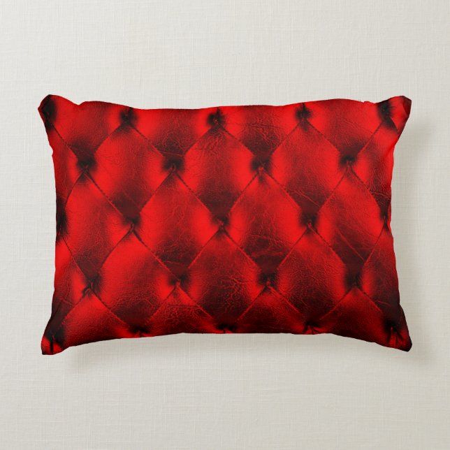 Decorativa Textura de almofada de preenchimento vermelho de v (Frente)