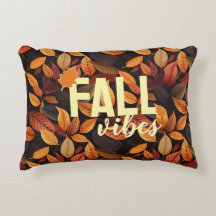 Travesseiro Fall Vibes, Almofada de Folhas de Outo