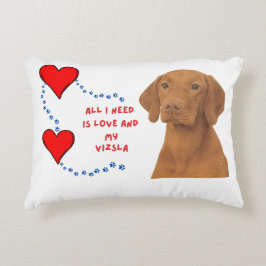 Decorativa Tudo que Eu Preciso É Amor & Meu Vizsla – Almofada