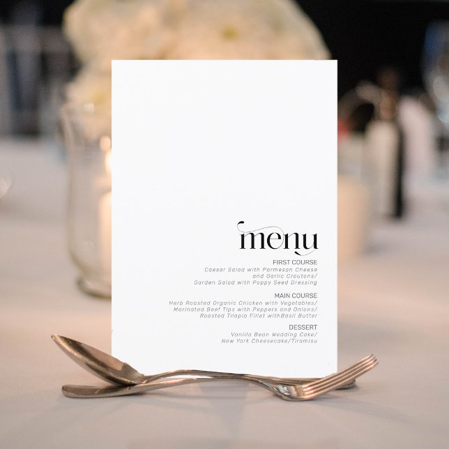 Decorative Modern Wedding Menu ID887 (Criador carregado)