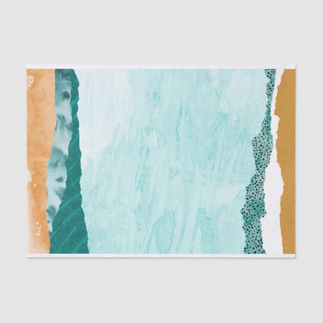 Decoupage de Papel Azul-abstrato (Frente )