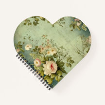 Decoupagem de Flor de Rosa Verde Vintage