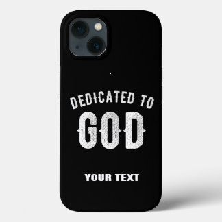 DEDICADO A DEUS TEXTO BRANCO LEGAL PERSONALIZÁVEL