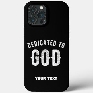 DEDICADO A DEUS TEXTO BRANCO LEGAL PERSONALIZÁVEL