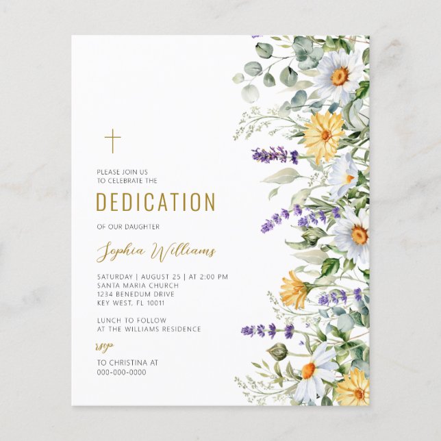 Dedicatória de Camomila e Flores Silvestres de Euc (Frente)