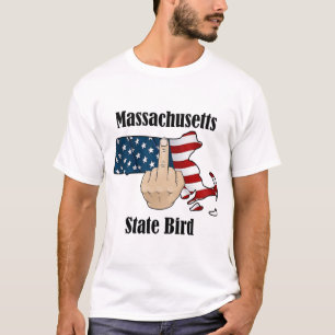 Dedo médio da camiseta de pássaros do Estado de Ma