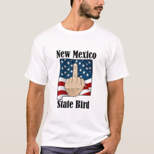 Dedo médio da camiseta de pássaros do Novo México