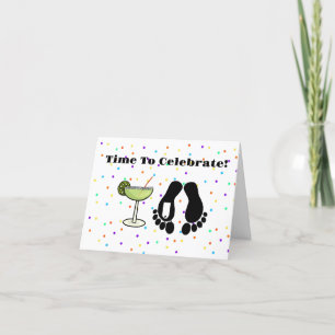 Dedos Engraçados com Cartão de Aniversário de Etiq