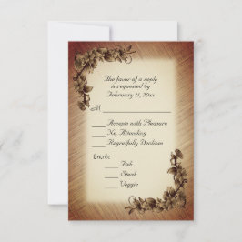 Deep Rustic Flowers RSVP com a Escolha de Árvore