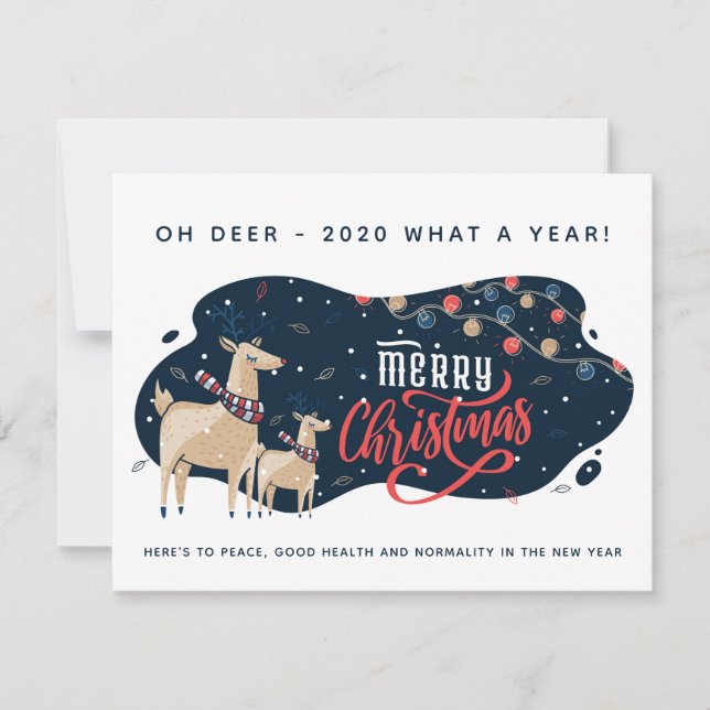 Deer 2020 que ano! Feriados de Natal Engraçados (Frente)