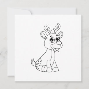 Deer Animal Fawn Bebê Jovem Animal Cartão Postal