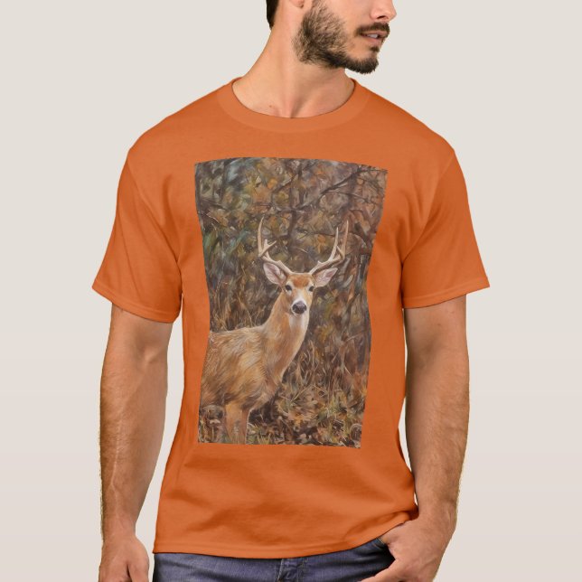 Deer Buck Antlers T-Shirt (Frente)
