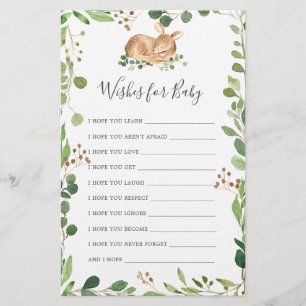 Deer Chá de fraldas Deseja Bebê