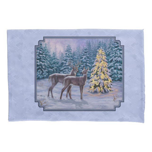 Deer e Árvore de Natal Blue (Frente-Esquerda)