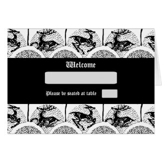 Deer e Árvores Medievais, cartão de lugar