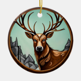 Deer Elegance: Um Enfeites de natal Na moda