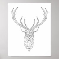 Deer Geométrico Poster