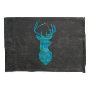 Deer Silhouette em Comp Azul e Verde
