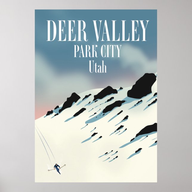 Deer Valley, park city, Utah, ski poster (Frente)