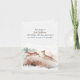 Deer Watercolor para Cartões de agradecimentos de 