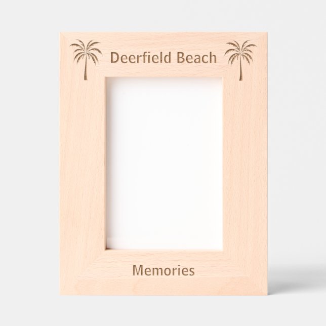Deerfield Beach Florida Laser Engraved frame (Front)