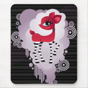 Deerie encarnado Mousepad