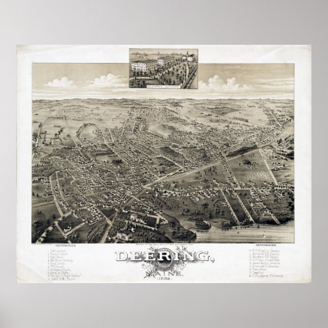 Deering, Poster Maine 1886 (Frente)