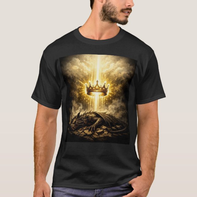 Defeated dragon by King Jesus T-Shirt (Frente)
