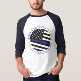 Defenda a Camisa de Baseball da Polícia