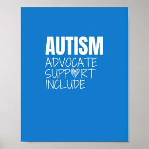 defensor do autismo. apoio. incluir. POSTER e IMPR